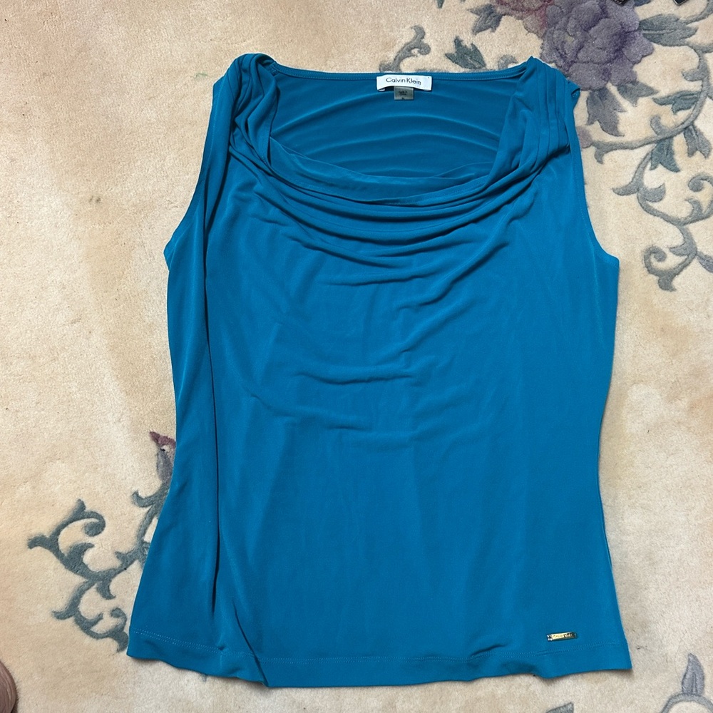 Calvin Klein Vibrant Blue Blouse - Picture 2 of 3